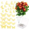Decorations of Wedding Corsages, 148 Pcs, 48 Pcs 3D Gold Butterfly Wall Decals and 100 Pcs Bouquet Corsages Pins Including, Floral Arrangements Accessories for Wedding, Party view 1