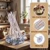100pcs Candle Wicks 6 Inch Pre Waxed Cotton Wick with Metal Sustainer Tabs for Candle Making, DIY view 2