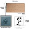 CRASPIRE Mini Wooden Rubber Stamp 3/5 Inch Fennec Fox Animal Cute Pattern Small Wood Stamps Vintage Reusable for DIY Craft Card Scrapbooking Journaling Albums Cards Making Planner Envelope view 2