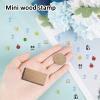 CRASPIRE Mini Wooden Rubber Stamp 3/5 Inch Fennec Fox Animal Cute Pattern Small Wood Stamps Vintage Reusable for DIY Craft Card Scrapbooking Journaling Albums Cards Making Planner Envelope view 4