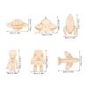 GALPADA 32pcs Outer Space Wooden Craft Unfinished Wood Chips DIY Planet Rocket Hanging Ornaments for Party Decorations Lightweight Wood Material view 2