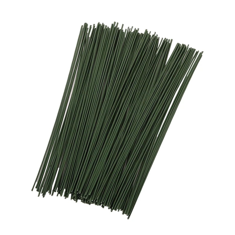 150 Pcs 15/20/25/30/40cm Artificial Green Flower Stem DIY Floral Material Handmade Wire Accessoies for Wedding Home Decor for Bouquets(25cm)