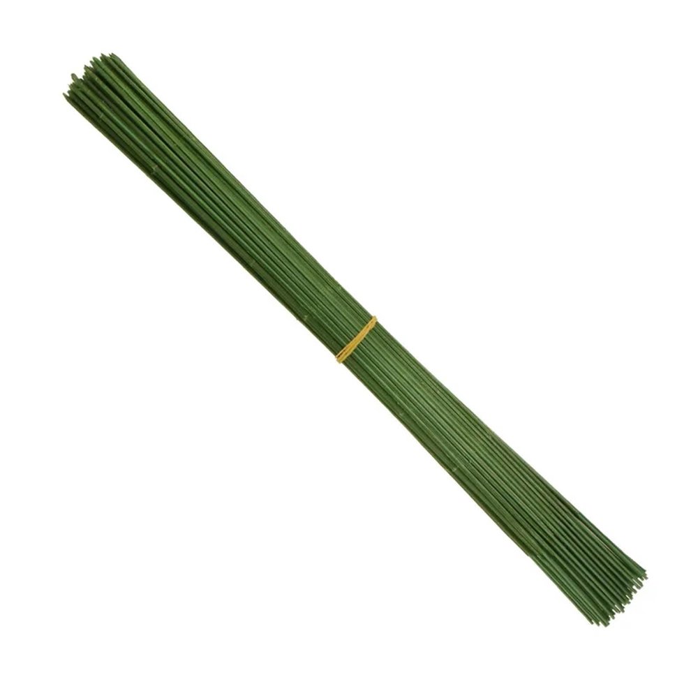 150 Pcs Green Flower Stem Sticks DIY Floral Material Handmade Wire Tape Self-Adhesive Bouquet for Bouquets(25cm)