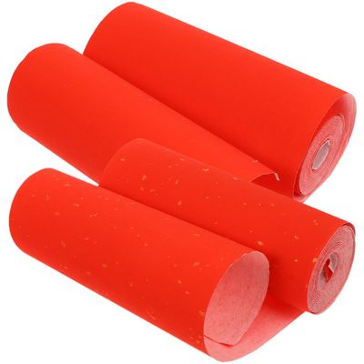 VILLCASE 2 Rolls Thick Red Xuan Paper Wide Blank Chinese Couplets Scrolls for Spring Festival Calligraphy Painting Smooth Surface Red Rice Paper for Year Decorations and Writing Wishes