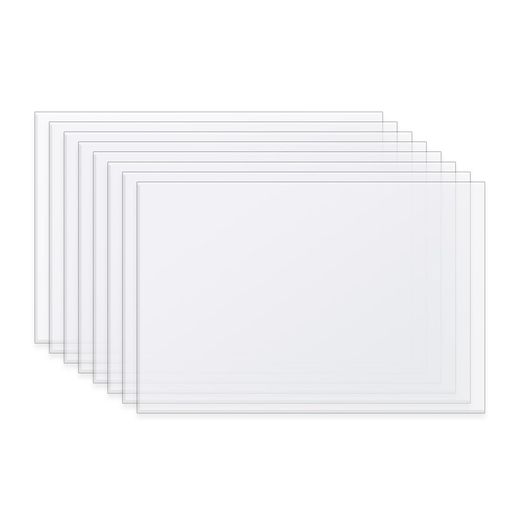 Quilting Template Plastic Sheets, Translucent, 12 x 18 Inches, Reusable Cutting Templates for Fabric, 8 Pack