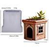 House Shaped Candle Holder Silicone Molds, Square Flower Succulent Pot Resin Mold, Jewelry Trinket Storage Box Mold, for DIY Crafts Tealight Vessel Pen Makeup Brush Holder Home Decor (#2) view 2
