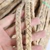FYJDI 98.4 Feet 3 Strand Corn Husk Leaf Braid Rope 0.39 Inch Width Braid Straw Rope Handwoven Natural Straw Braiding Trim Material for Hat, Basket Making, DIY Craft Accessories view 1