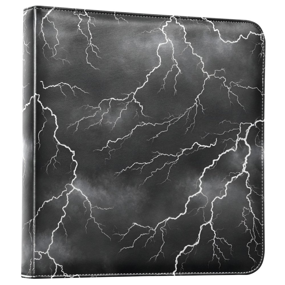 susiyo Photo Albums Self Adhesive DIY Scrapbook Album Lightning Electric Storm Hardcover PU Leather Photo Book 40 Pages Scrap Book Album Memory Book for Family Wedding Travel School
