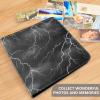 susiyo Photo Albums Self Adhesive DIY Scrapbook Album Lightning Electric Storm Hardcover PU Leather Photo Book 40 Pages Scrap Book Album Memory Book for Family Wedding Travel School view 2