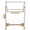 Aramox 9ct Wooden Pine Floor Standing Tapestry Cross Stitch Frame, 9CT Height 50cm with 5 Adjustable Positions, for Embroidery Hoops and Needlework Projects view 2