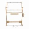 Aramox 9ct Wooden Pine Floor Standing Tapestry Cross Stitch Frame, 9CT Height 50cm with 5 Adjustable Positions, for Embroidery Hoops and Needlework Projects view 3