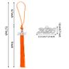 PPhtony 2026 Graduation Tassel Grad Cap Decoration Tassel with 2026 Year Charm for College High School Graduates Graduation Ceremonies Party Gifts (Orange-Silver) view 2