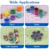 20PCS 10ml Empty Paint Pots, Clear Paint Cups with Lids, Plastic Small Containers with Lids for DIY Craft, Painting, Nail Art, Beads Classrooms, Schools and Art Festivals view 3