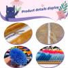 Rabbit Latch Hook Pillow Kits Pillow Cover Pattern Printed Canvas Knitted Hooking Pillowcase Cushion with Zipper Crafts Crochet Home Decor DIY Kits 17x17 inch(s-65) view 2