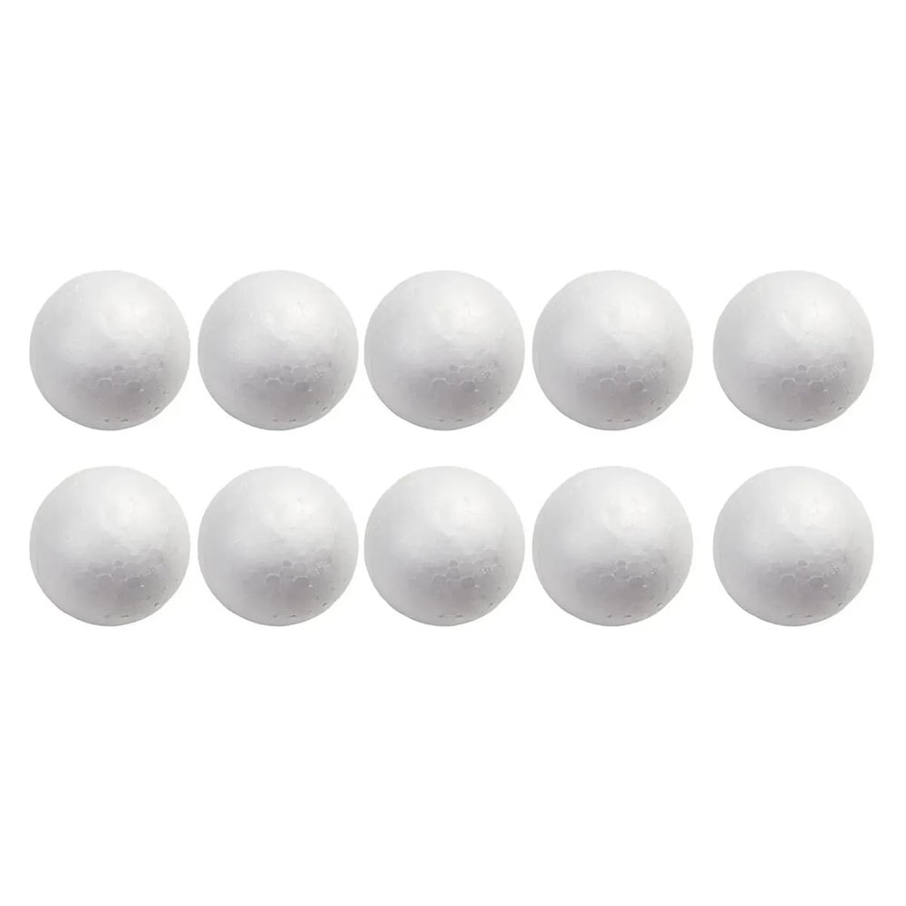 10 Pcs White Foam Balls, Polystyrene Balls, Craft Foam Balls for Art Crafts, DIY, Household, School Projects and Party Decorations (3.54 inch)