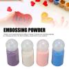 Ejoyous Embossing Powder, 4 Colors Heat Activated Embossing Powder Set for Scrapbooks Rubber Stamps, with Containers for Paper Crafts view 2