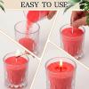 MTLEE Candle Sand 3.3 lb DIY Pearled Candle Making Kit Included 20 Pcs Wicks and Refillable Beaded Wax Sand Beaded Wax Gift with Wicks Self Extinguish for Home Wedding Party Women (Red) view 3