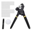 Hand Press Plier Snap Button Fastener, Portable Handheld Metal Press Snaps Fastener Tool with 500 Sets Eyelet Supplies, 10mm Punching Diameter for Fabric, Banners, Belts view 1