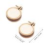 MUELODSIC 20 Sets Mini Wooden Embroidery Hoops DIY Decorative Pendant Charms for Necklace Crafting Jewelry Making Materials view 2