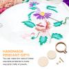 MUELODSIC 20 Sets Mini Wooden Embroidery Hoops DIY Decorative Pendant Charms for Necklace Crafting Jewelry Making Materials view 4