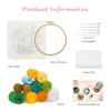 CaptainCrafts Needle Felting Kit, Wool Felt Supplies, Embroidery Hoops, Wool Painting Tools Needle Felting Starter Kit for DIY Decoration (Green Plants) view 4