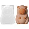 hzzsbu Capybara Silicone Molds, 3D Candle Mold Non-Stick Reusable Silicone Animal Mould for Making Ice Cream Cake Ice Block Soap Craft view 1