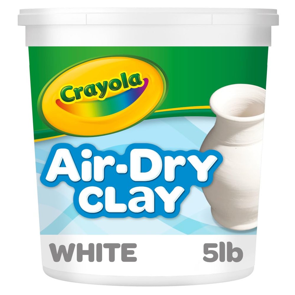 Crayola Air Dry Clay (5lbs), Teacher Supplies, Natural White Modeling Clay for Kids, Sculpting Material, Bulk Craft Supplies for Art Classrooms, Pack of 4