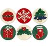 Lawnrden Punch Needle Kit for Beginners|Christmas Punch Needle Coaster Kit, Xmas Design Embroidery with Tools for Adult Beginner DIY Craft Supplies view 1