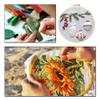 FRANDEK Holly Bauble Stamped Cross Stitch Embroidery Kit 25 * 25cm, Pre-Printed Cotton Fabric with Bamboo Hoop, Threads & Needles, Complete Needlepoint Set for Craft Lovers, Elegant Handmade Gift view 2