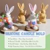 Easter Knitted Bunny Holding a Carrot Candle Mold, Rabbit Butterfly Silicone Molds for Candle Making, Bunny Moldes para Velas De Silicona para Velas for DIY Aromatherapy Gypsum Clay Craft (2pcs) view 3