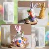 Easter Knitted Bunny Holding a Carrot Candle Mold, Rabbit Butterfly Silicone Molds for Candle Making, Bunny Moldes para Velas De Silicona para Velas for DIY Aromatherapy Gypsum Clay Craft (2pcs) view 4