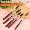 5 Pcs Pinstriping Brush Professional Travel Art Paintbrushes High Performance Striping Brushes Detail Script Liner Paint Brush Scroll Sword Dagger Brushes for Oil Painting Miniature Art Craft Projects view 4