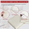 RRKTP Cotton Batting for Quilting200 g/m Lightweight Quilt Batting California King SizeNatural All Season Comfort Cotton Stuffing, Sewing Handmade & DIY Crafts 120"120" view 3