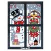 Mary Maxim Winterland Window Frame Plastic Canvas Kit, DIY Framed Christmas Wall Art, Includes 7 Mesh Canvas, Acrylic Yarn, and Black Wooden Frame, Finished Size 11.75" x 15.75" view 1
