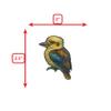 (3 Pack) Kookaburra Post-Impressionist Gogh Style Sticker (2.5" x 3.25") view 2