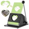 Manual Badge Heart Cutter, 57x53mm Heart Punch Die Cutter, Cut Paper Diameter 70x64mm, Desktop Heart Graphic Cutting Machine, Heart Shape Paper Hole Punch, Card Cutter, for Heart Badge Making view 2