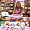 15x15 Heat Press Machine for T Shirts with 30oz Tumbler Press 8-in-1 Slide Out Easy Loading Heat Transfer with Dual-Tube Heating & 4-Zone PID Temp Controller for Quick & Even Heat on Hat Cap Mug Plate view 2