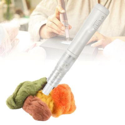 VitalisWorks Electric Wool Felting Tool, Punch Style Felting Needle Tool, 5 Speed Control, 5 Needle Hole Positions, 10 Barbed Needles, for DIY Wool Painting and Felted Craft Work (White)
