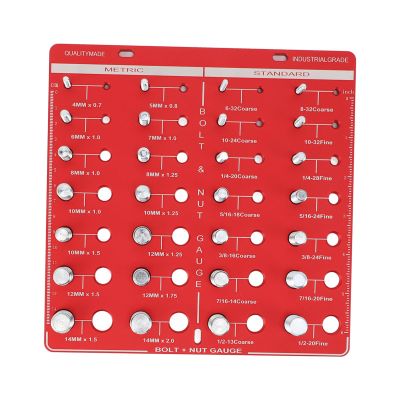 Bolt Nut Identifier Gauge Aluminum Alloy Thread Checker DIY Buffs for Measuring Bolt Thread Accuracy