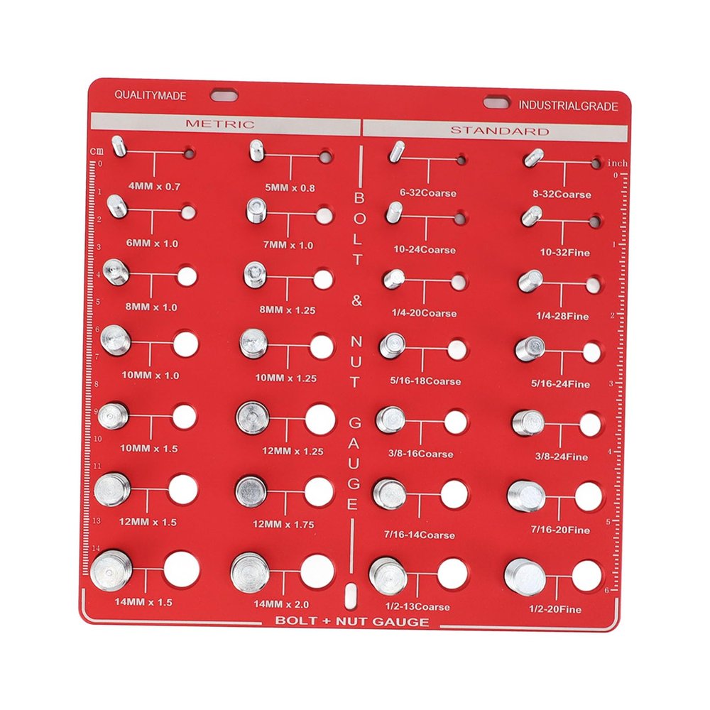 Bolt Nut Identifier Gauge Aluminum Alloy Thread Checker DIY Buffs for Measuring Bolt Thread Accuracy
