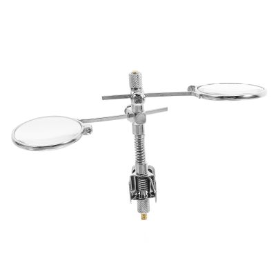 HIAKDOFT Clip-On Dual Lens Magnifying Loupe 25Mm 5X Glass Magnifier for Reading and Watch Repair, Magnifying Goggles with Clip for Jewelers and Craftsmen