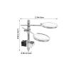 HIAKDOFT Clip-On Dual Lens Magnifying Loupe 25Mm 5X Glass Magnifier for Reading and Watch Repair, Magnifying Goggles with Clip for Jewelers and Craftsmen view 2
