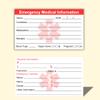 Emergency Medical Information ID Card Pack of 5 Emergency Contact ID Cards for Wallet Phone Pocket Handbags view 1