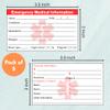 Emergency Medical Information ID Card Pack of 5 Emergency Contact ID Cards for Wallet Phone Pocket Handbags view 2