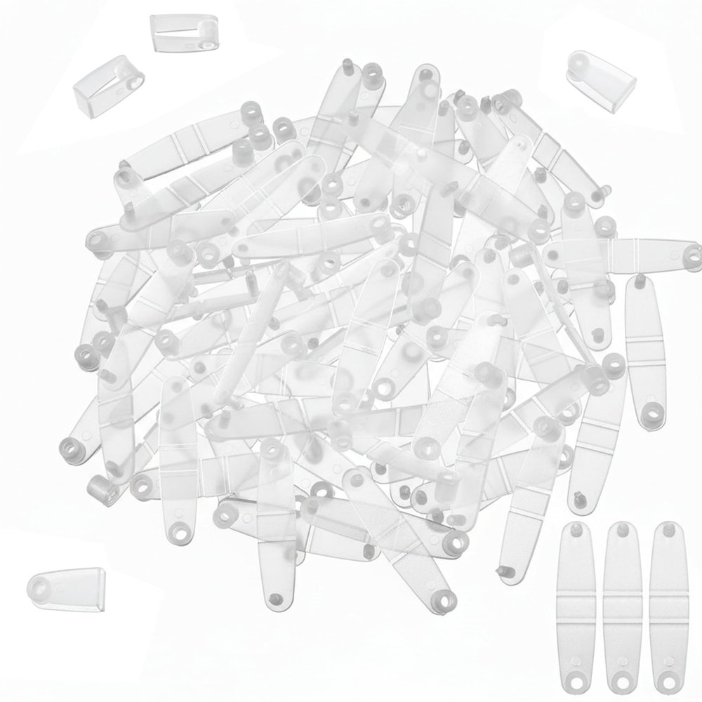 100 PCS Plastic Keychain Clip, Acrylic Keychain Connector Snap Tabs Clear Keychains Clips Keychains Attachment for Credit Card Office DIY Craft Jewelry Making Accessories