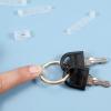 100 PCS Plastic Keychain Clip, Acrylic Keychain Connector Snap Tabs Clear Keychains Clips Keychains Attachment for Credit Card Office DIY Craft Jewelry Making Accessories view 3