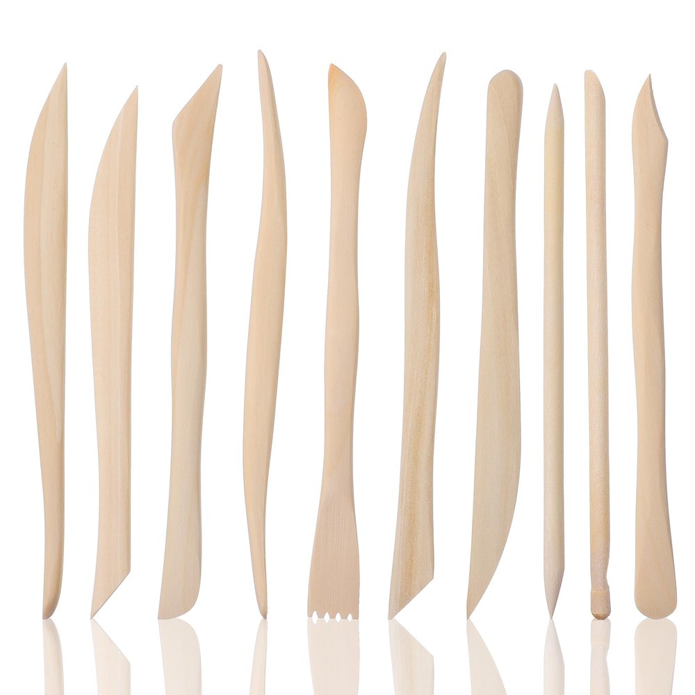 10 Pcs Clay Smoothing Tool, 6 Inch Clay Tools Sculpting for Polymer, Ceramic & Pottery, Carving, Detailing & Smoothing, Professional Sculpture Kit