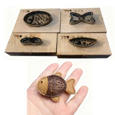 YJIUYUANQ Leather Metal Cutting Die DIY Stamping Punching Cutter Alloy Steel for Handmade DIY mini Fish Pendant
