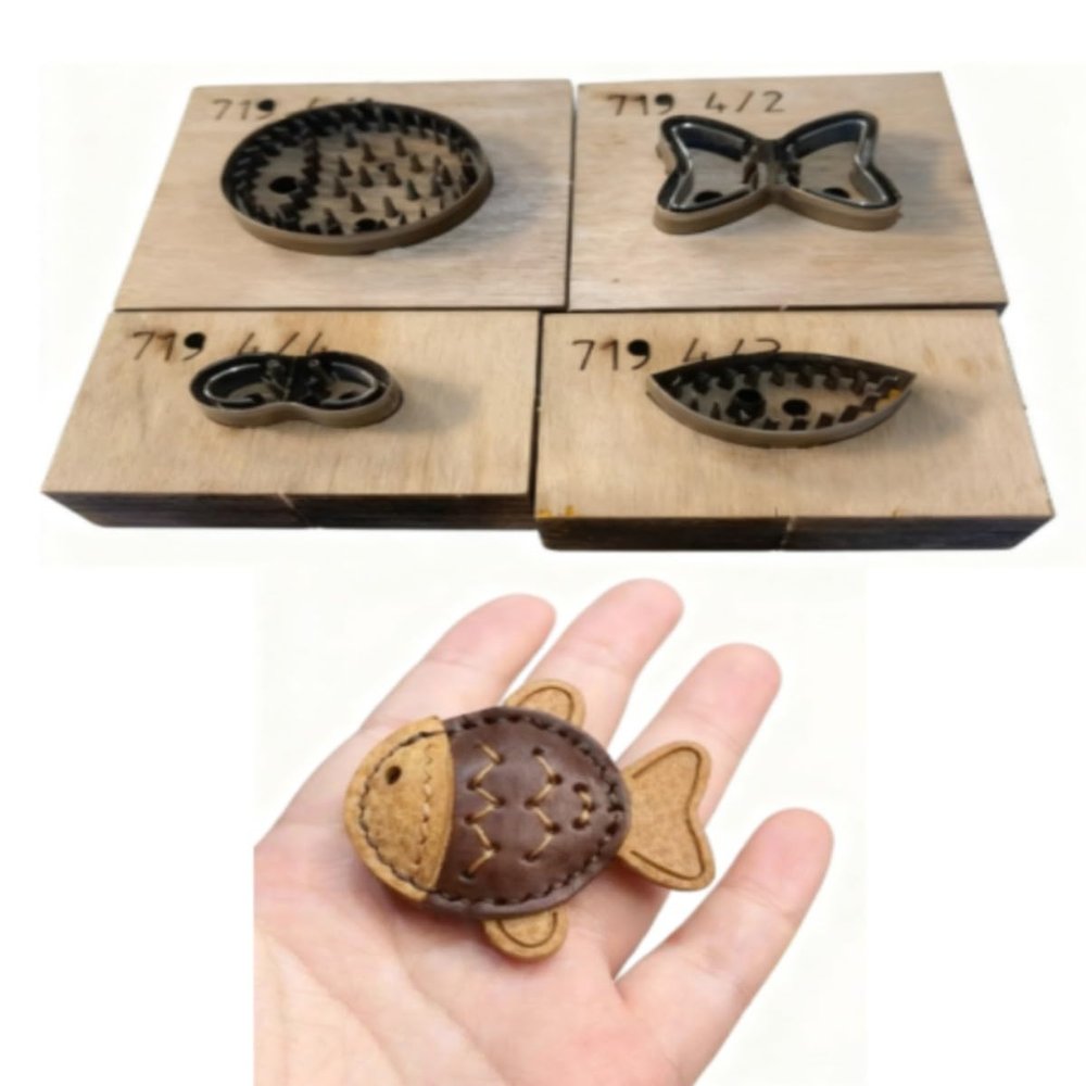 YJIUYUANQ Leather Metal Cutting Die DIY Stamping Punching Cutter Alloy Steel for Handmade DIY mini Fish Pendant