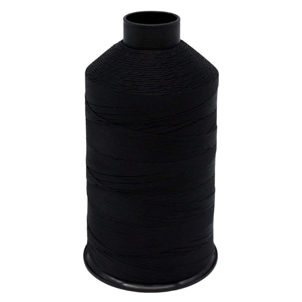 1 Pc Black Bonded Nylon Thread BNT 138 / Tex 135 for Upholstery Leather Shoes - 1500 Yard